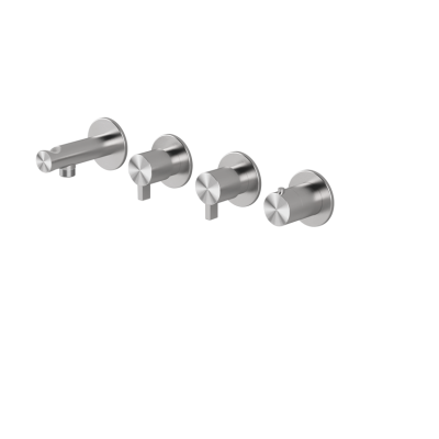 High flow rate horizontal thermostatic set 