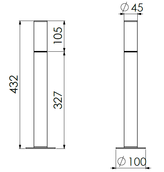 Floor-standing Slim toilet brush