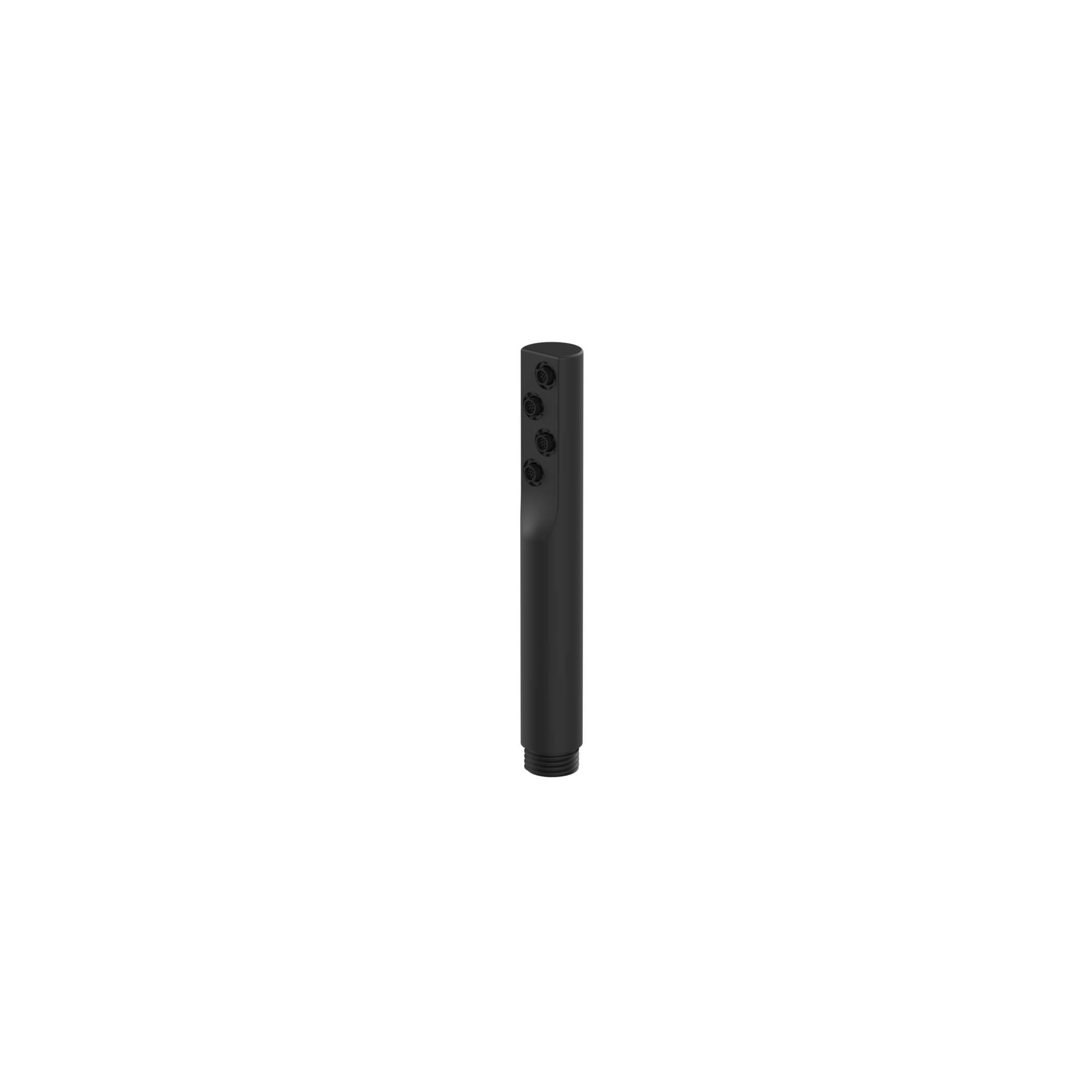 Slim aerated hand shower in black POM