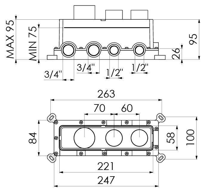 Edo 2-way built-in part