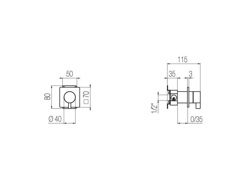 Wall-mounted mixer