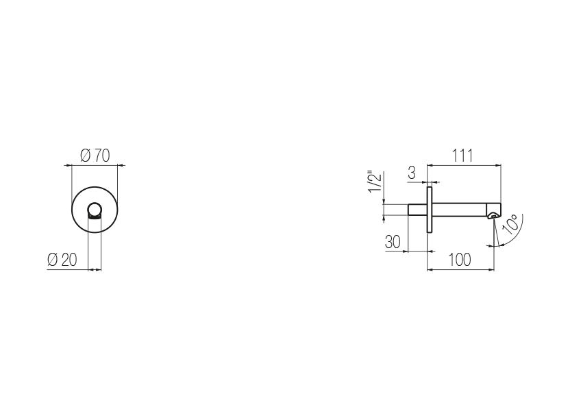 Wall-mounted spout