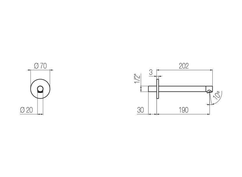 Wall-mounted spout
