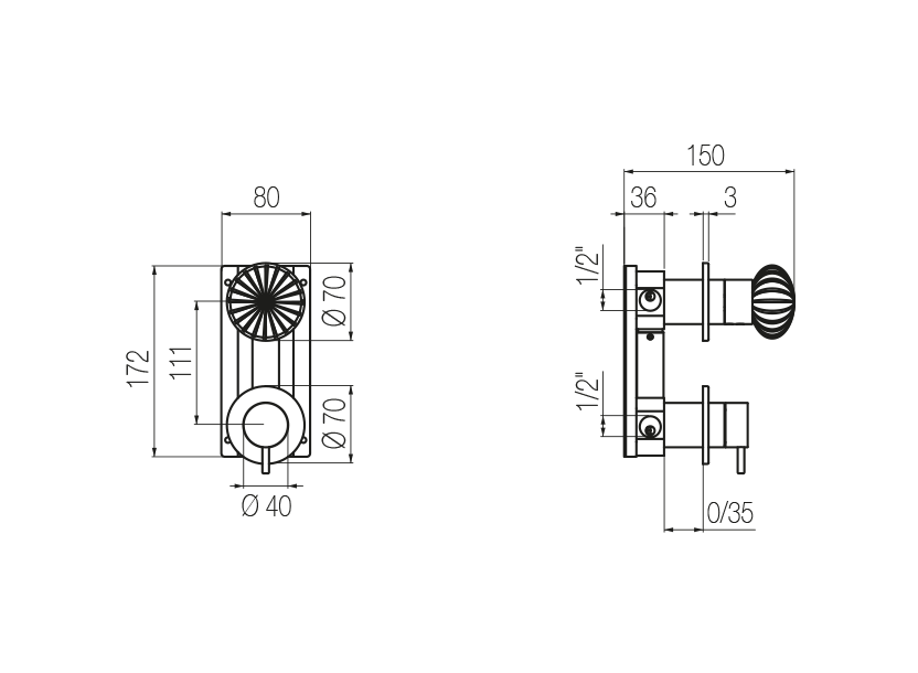 Shower mixer with integrated 2-way diverter