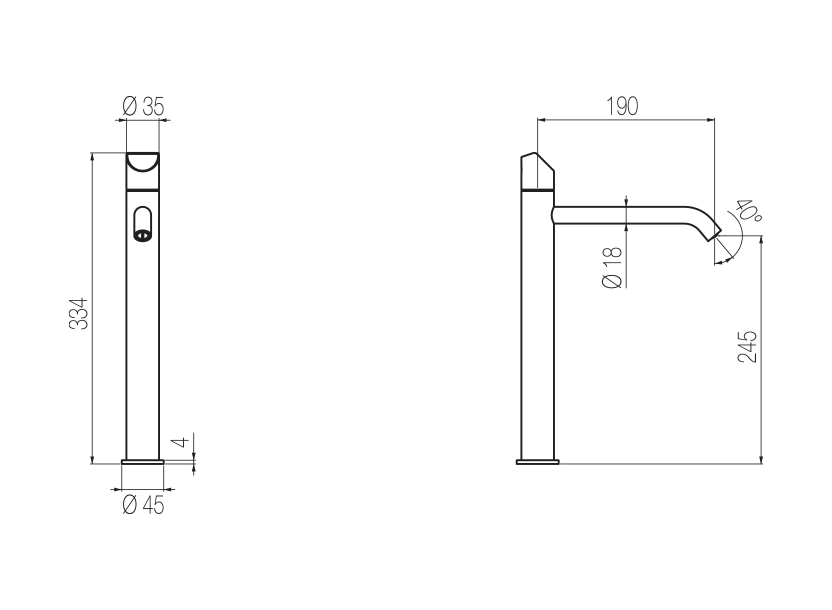 Lavabo rialzato