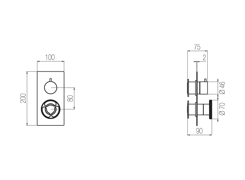  Shower mixer with integrated 3-way diverter