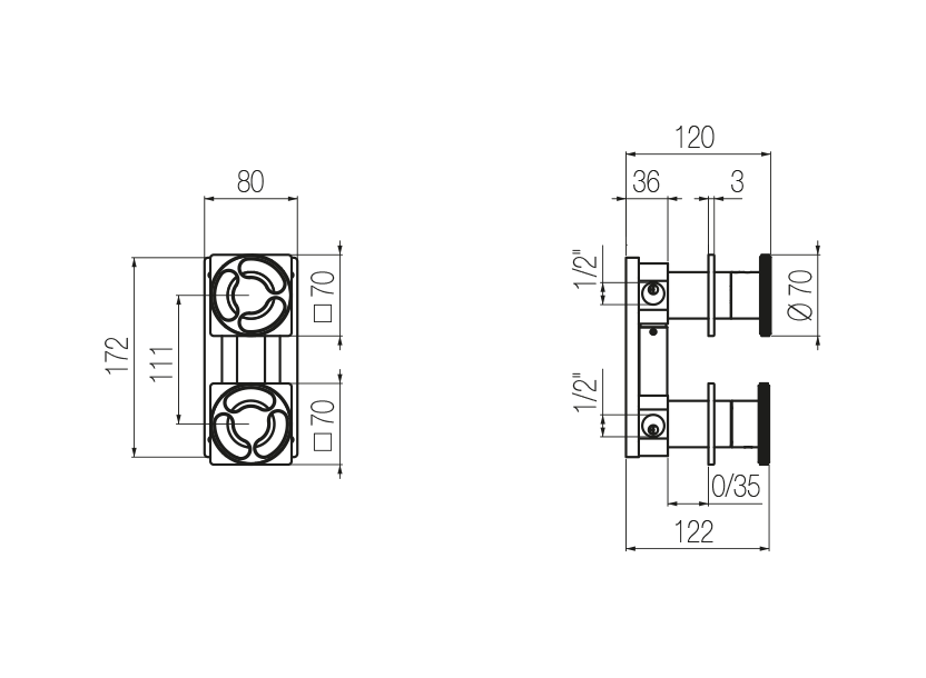 Shower mixer with integrated 2-way diverter