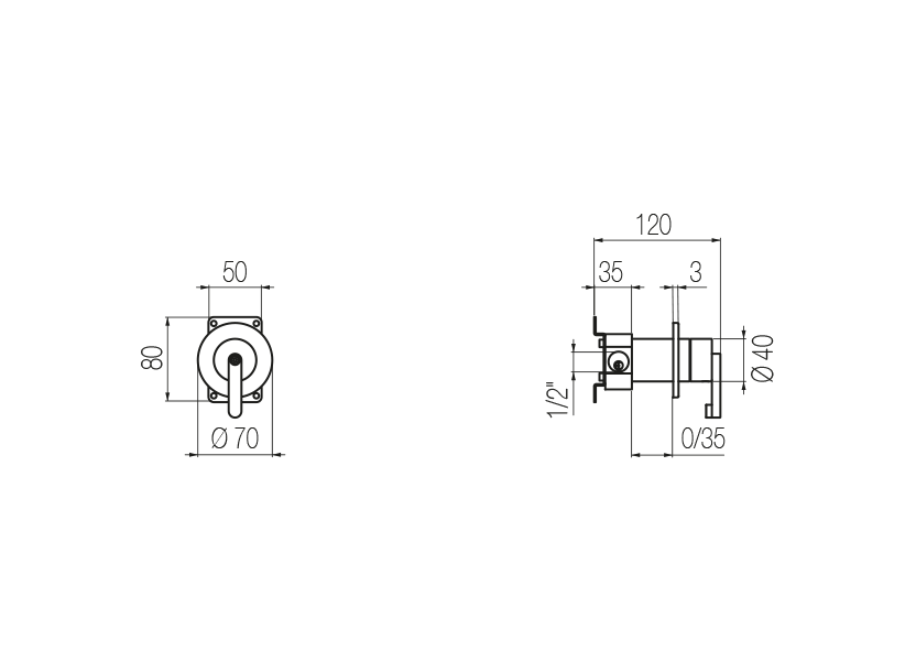 Wall-mounted mixer