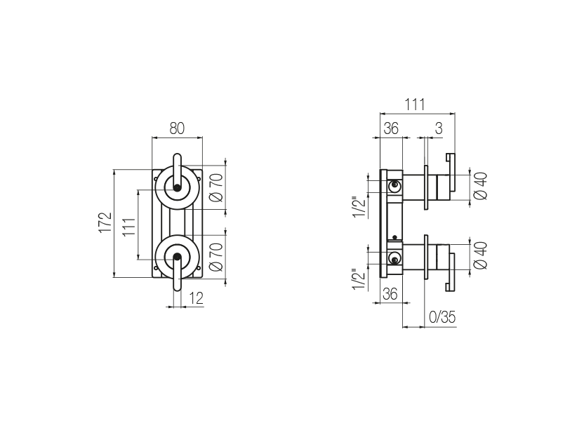  Shower mixer with integrated 2-way diverter