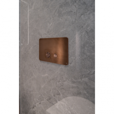 Detail of the Toki WC plate integrated into the clad wall