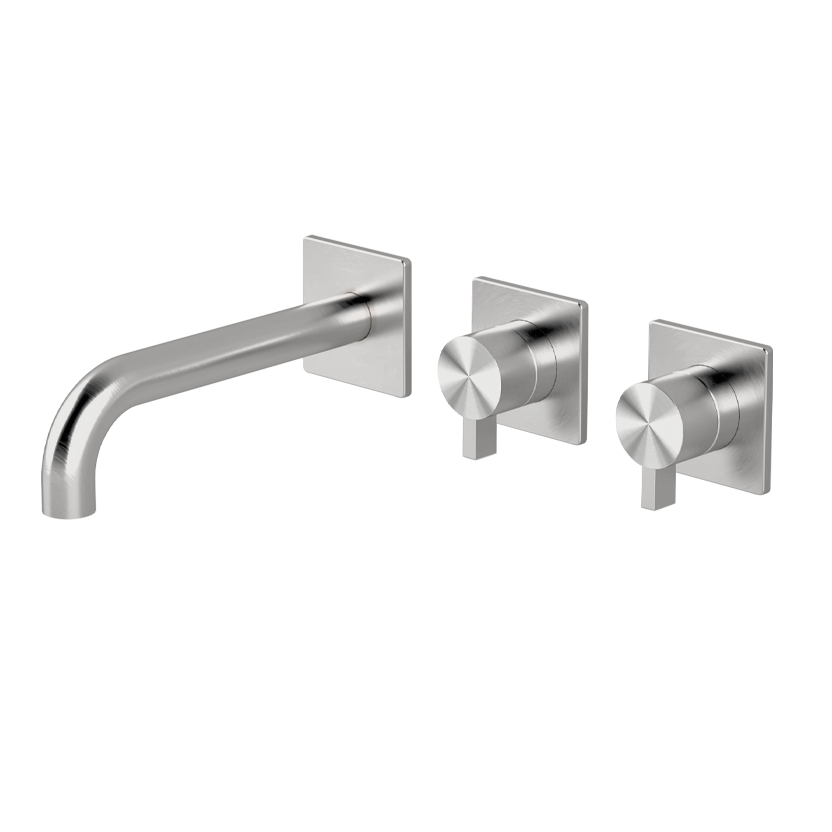 Horizontal bath set with 2-ways diverter