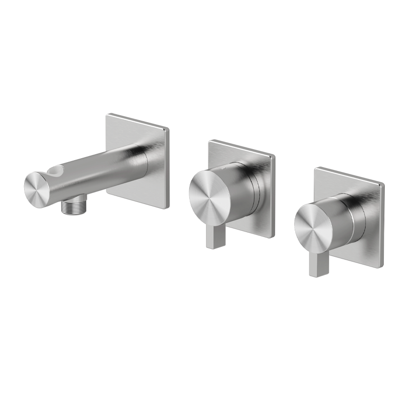 Horizontales Duschset mit 3-Wege-Umsteller