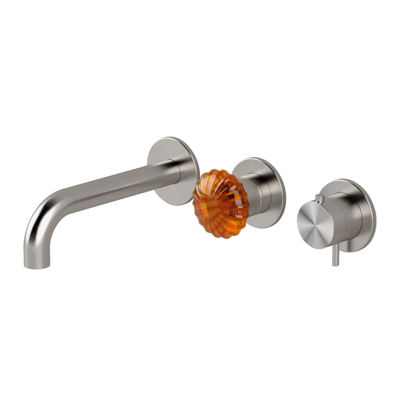 Horizontal thermostatic bath set with 2-ways diverter