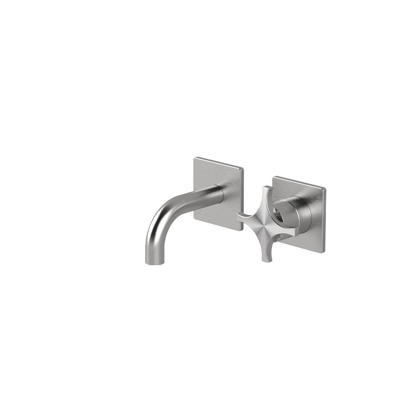 Wall-mounted basin mixer