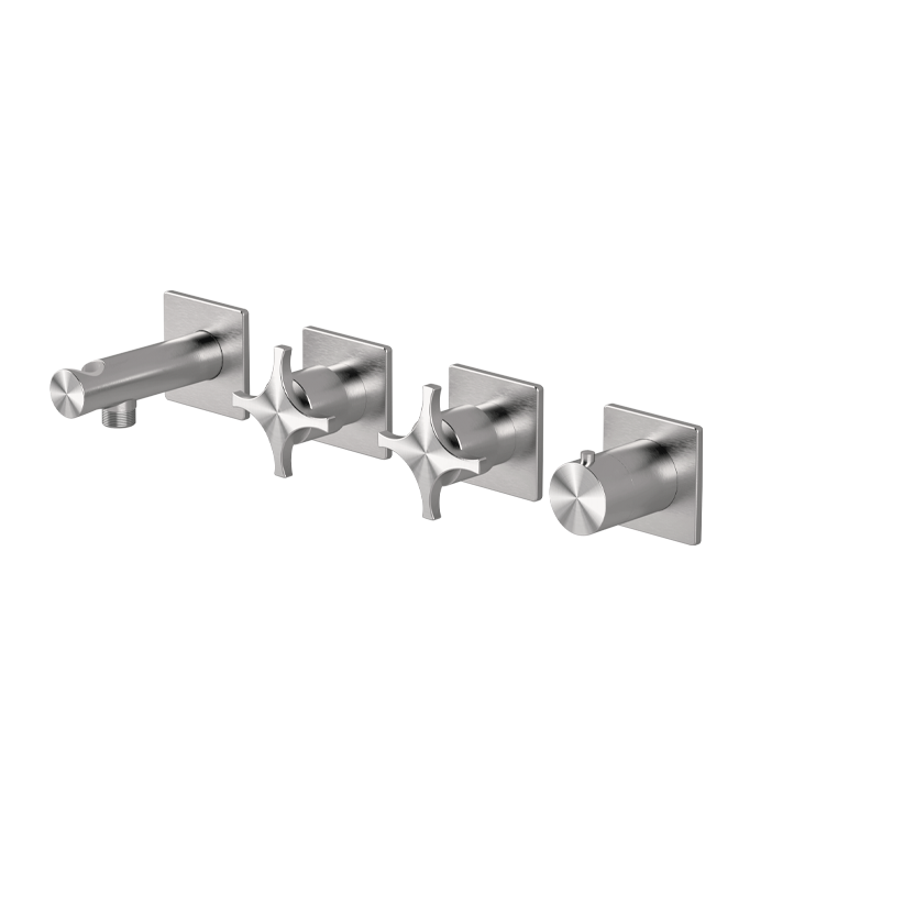 Horizontales Thermostat-Duschset mit hohem Durchfluss