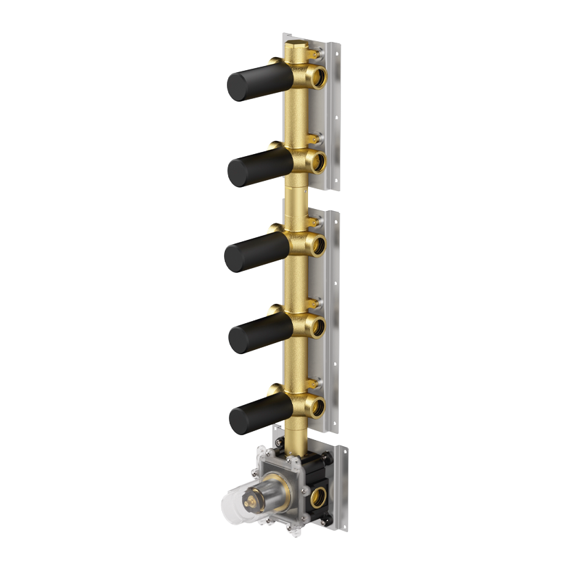 High flow rate shower built-in part