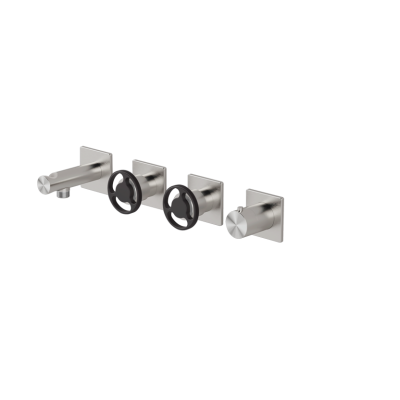  High flow rate horizontal thermostatic set