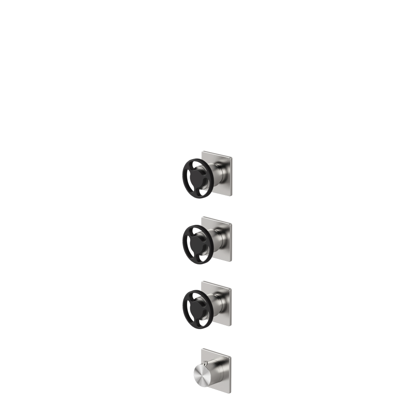  Thermostatic mixer with 3 manifolds