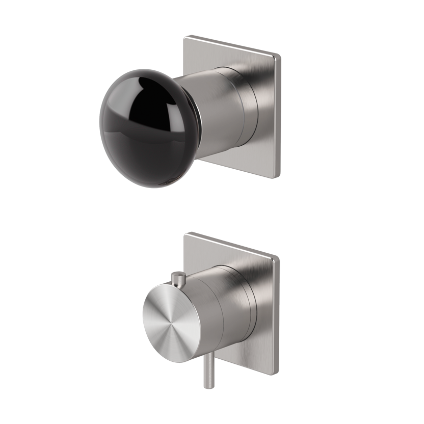 Thermostatic shower mixer with integrated 3-way diverter