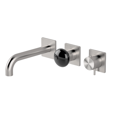 Horizontal thermostatic bath set with 2-ways diverter 