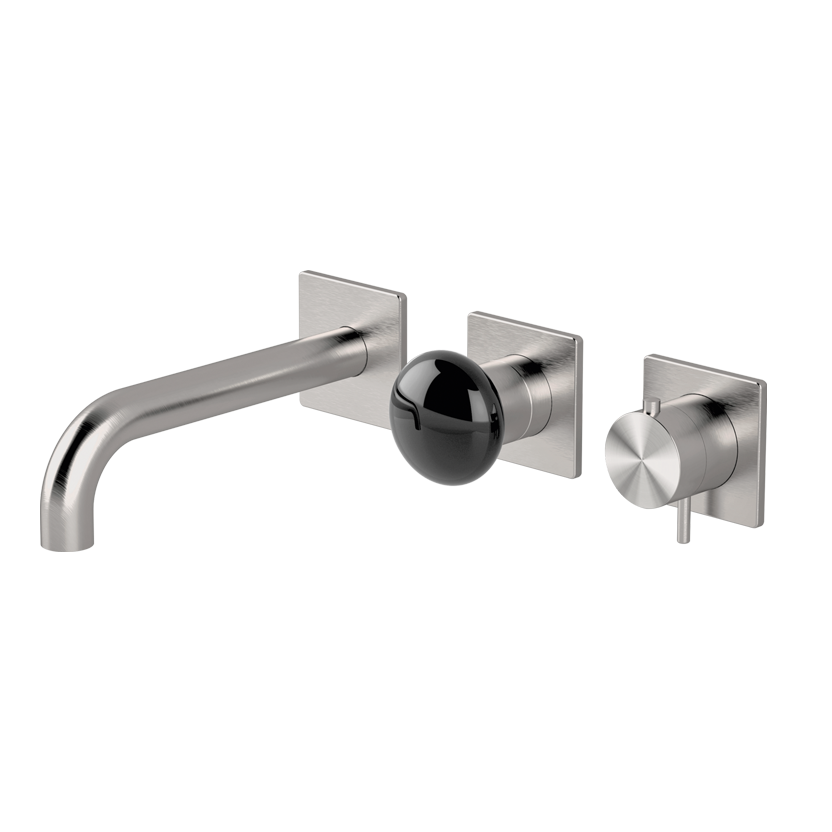 Horizontal thermostatic bath set with 2-ways diverter