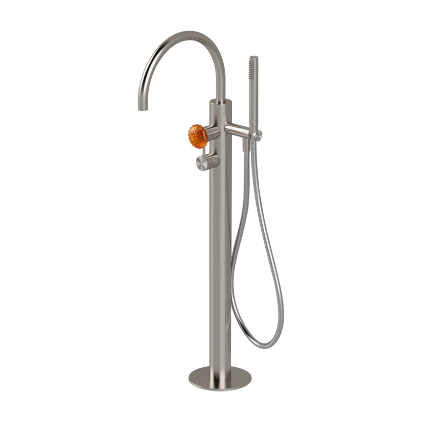 Free-standing bath mixer