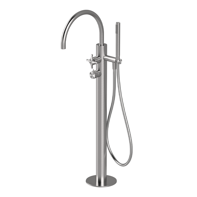 Free-standing bath mixer