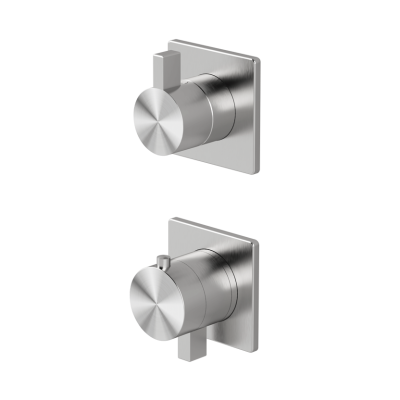 Thermostatic shower mixer with integrated 2-way diverter