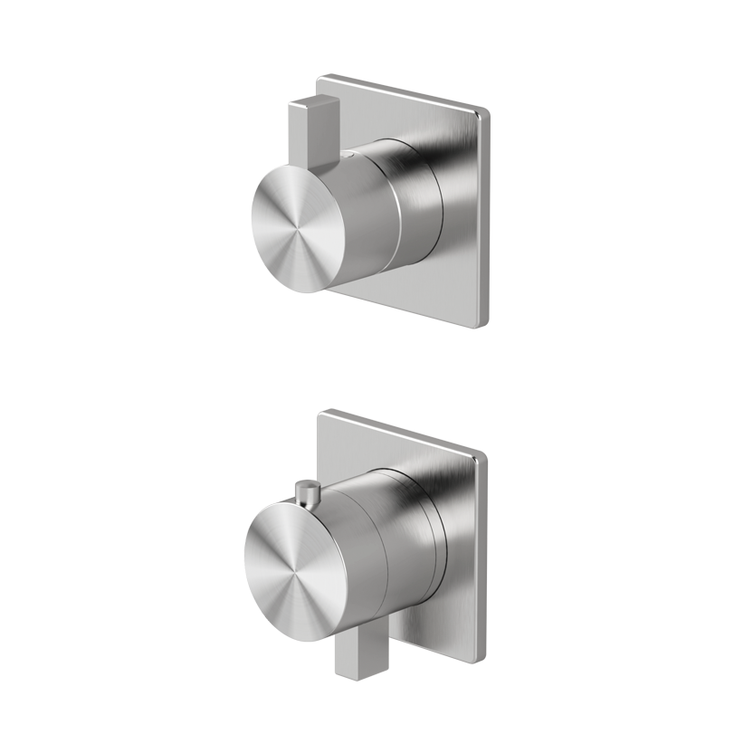 Thermostat-Brausearmatur für Unterputzmontage mit integriertem 2-Wege-Umsteller