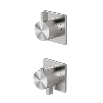 Thermostatic shower mixer with integrated 3-way diverter