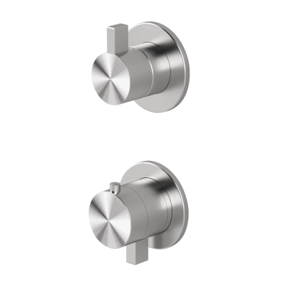 Thermostatic shower mixer with integrated 2-way diverter