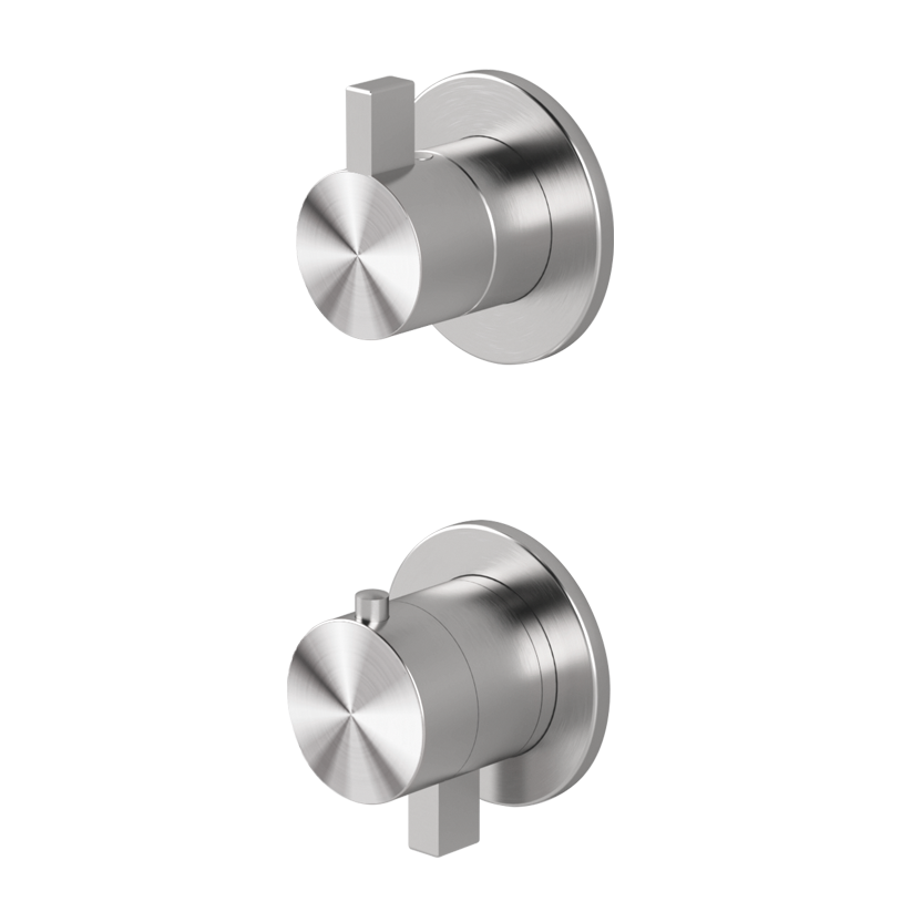 Thermostatic shower mixer with integrated 2-way diverter