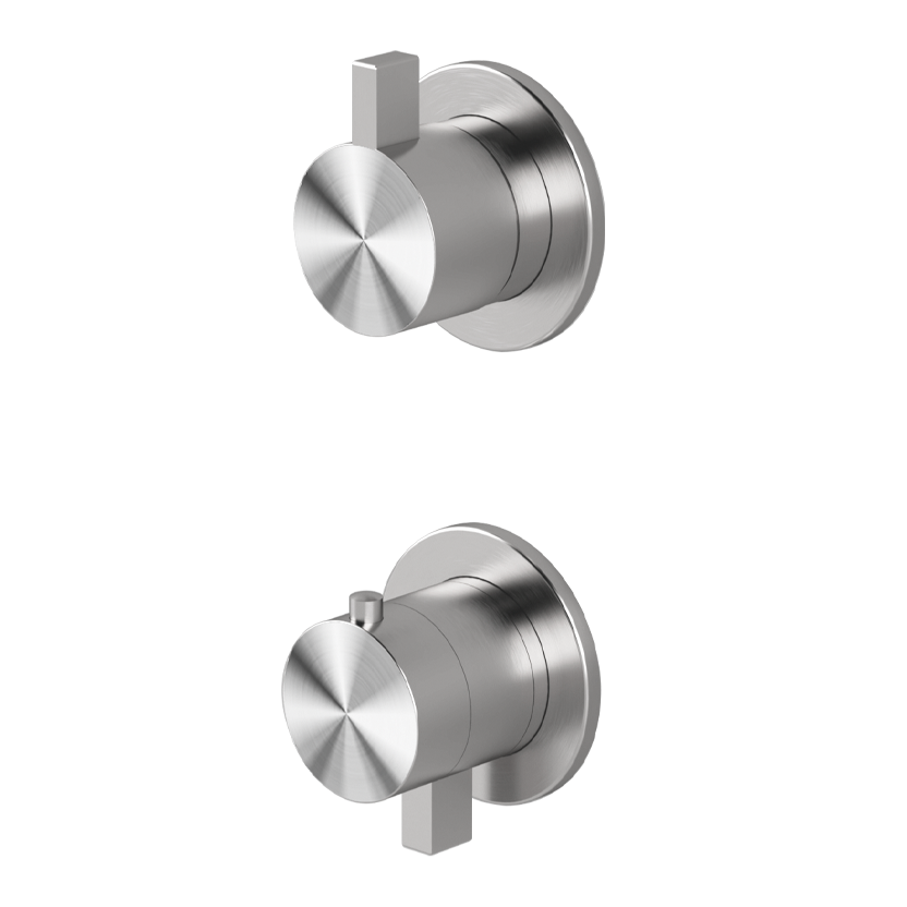 Thermostatic shower mixer with integrated 3-way diverter