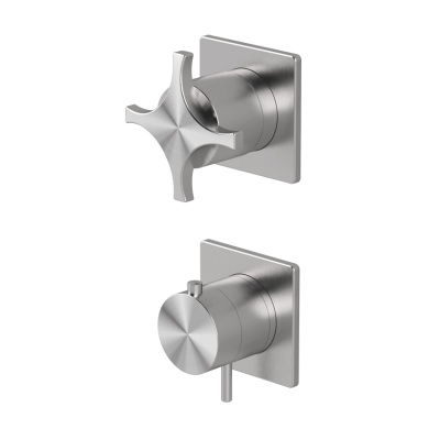 Thermostatic shower mixer with integrated 3-way diverter 