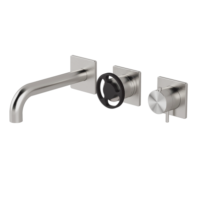  Horizontal thermostatic bath set with 3-ways diverter