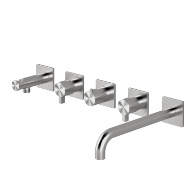 High flow rate horizontal bath set 