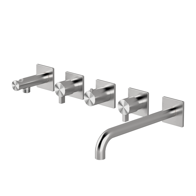 High flow rate horizontal bath set