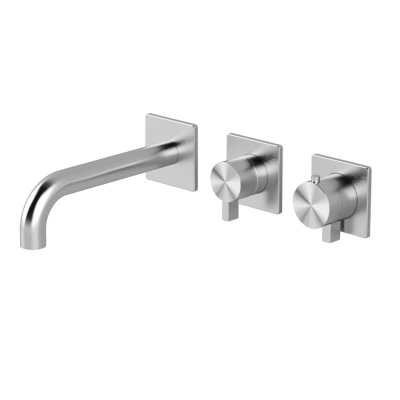 Horizontal thermostatic bath set with 2-ways diverter 