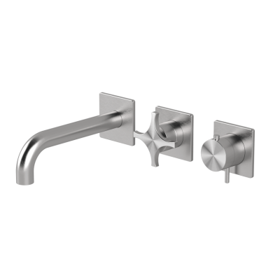 Horizontal thermostatic bath set with 2-ways diverter 