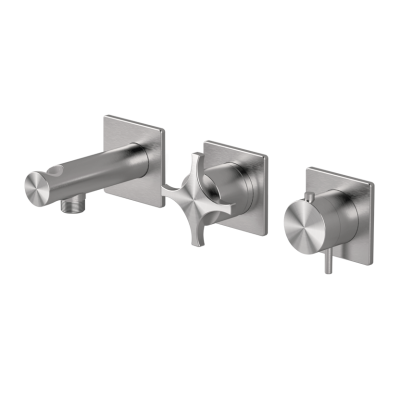 Horizontales Thermostat-Duschset mit 3-Wege-Umsteller