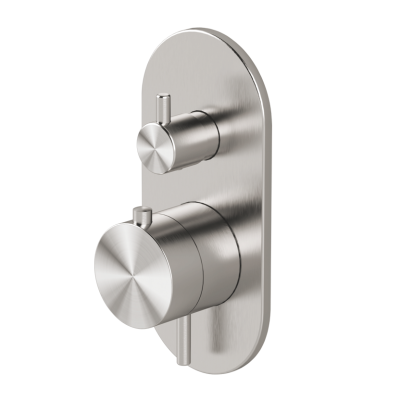 Thermostatic shower mixer with integrated 2-way diverter 