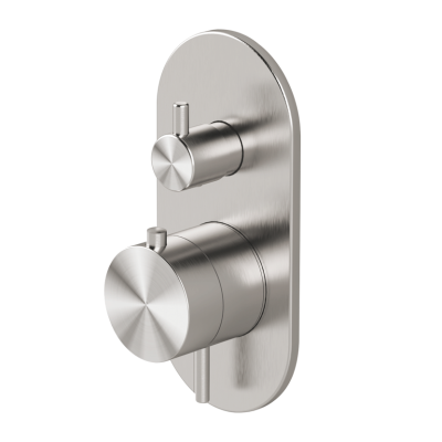 Thermostatic shower mixer with integrated 3-way diverter 