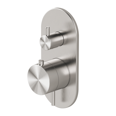 Thermostatic shower mixer with integrated 3-way diverter