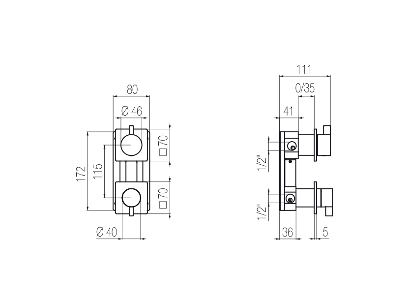 Shower mixer with integrated 3-way diverter