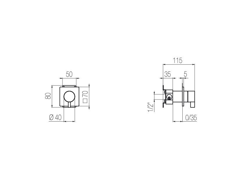 Wall-mounted mixer