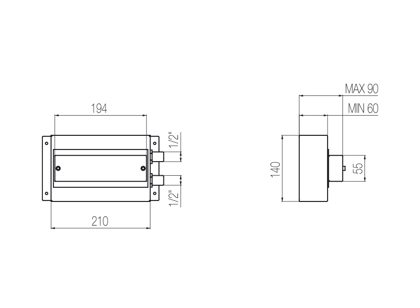 Basin mixer built-in part