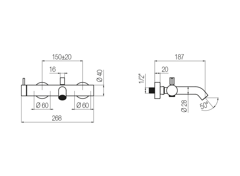 External manual bath group