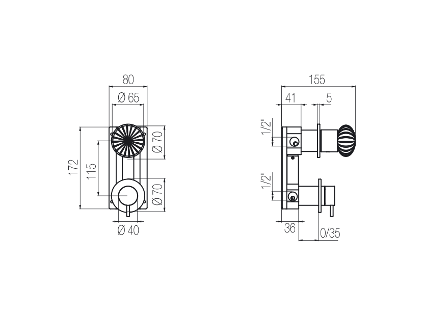 Shower mixer with integrated 3-way diverter