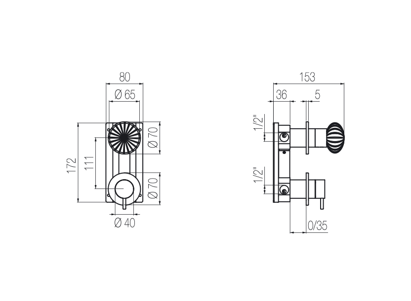 Shower mixer with integrated 2-way diverter