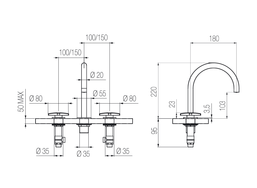 3-hole basin group